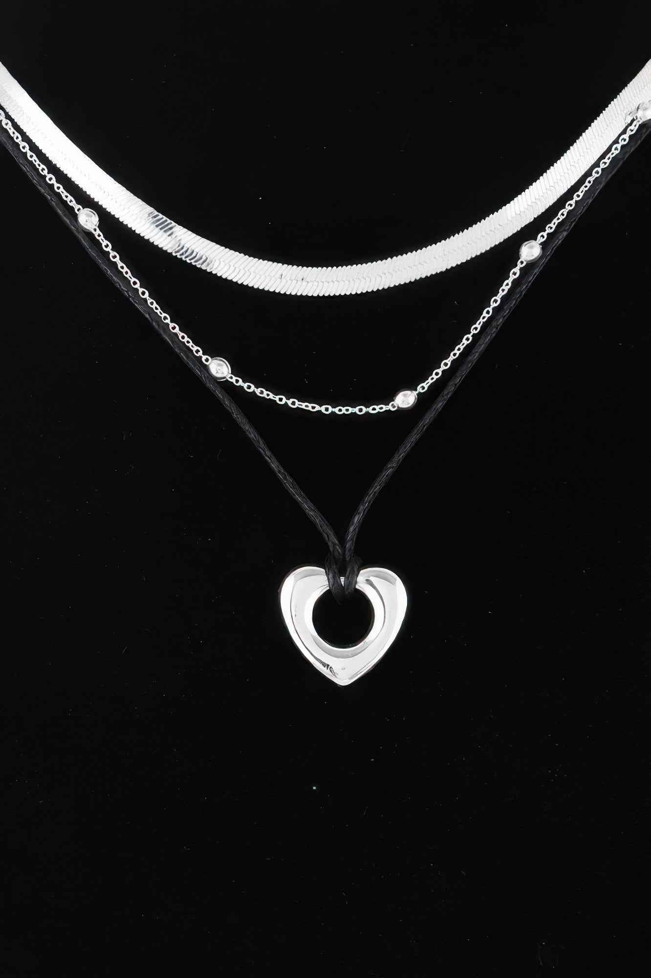 Multi Open Heart Necklace