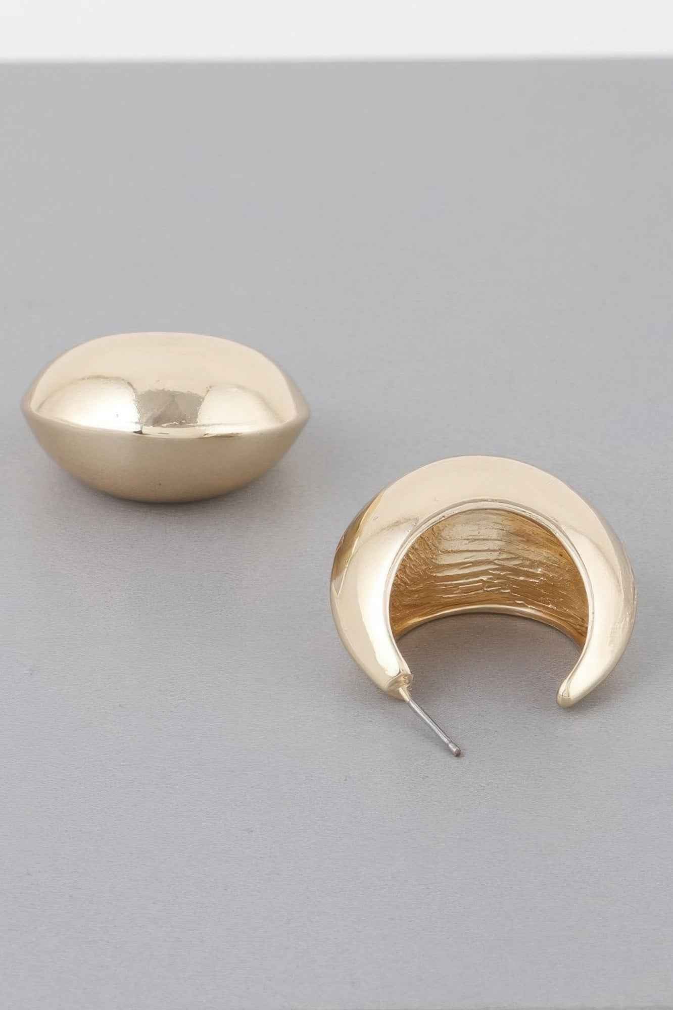 Crescent Moon Hoop Earrings