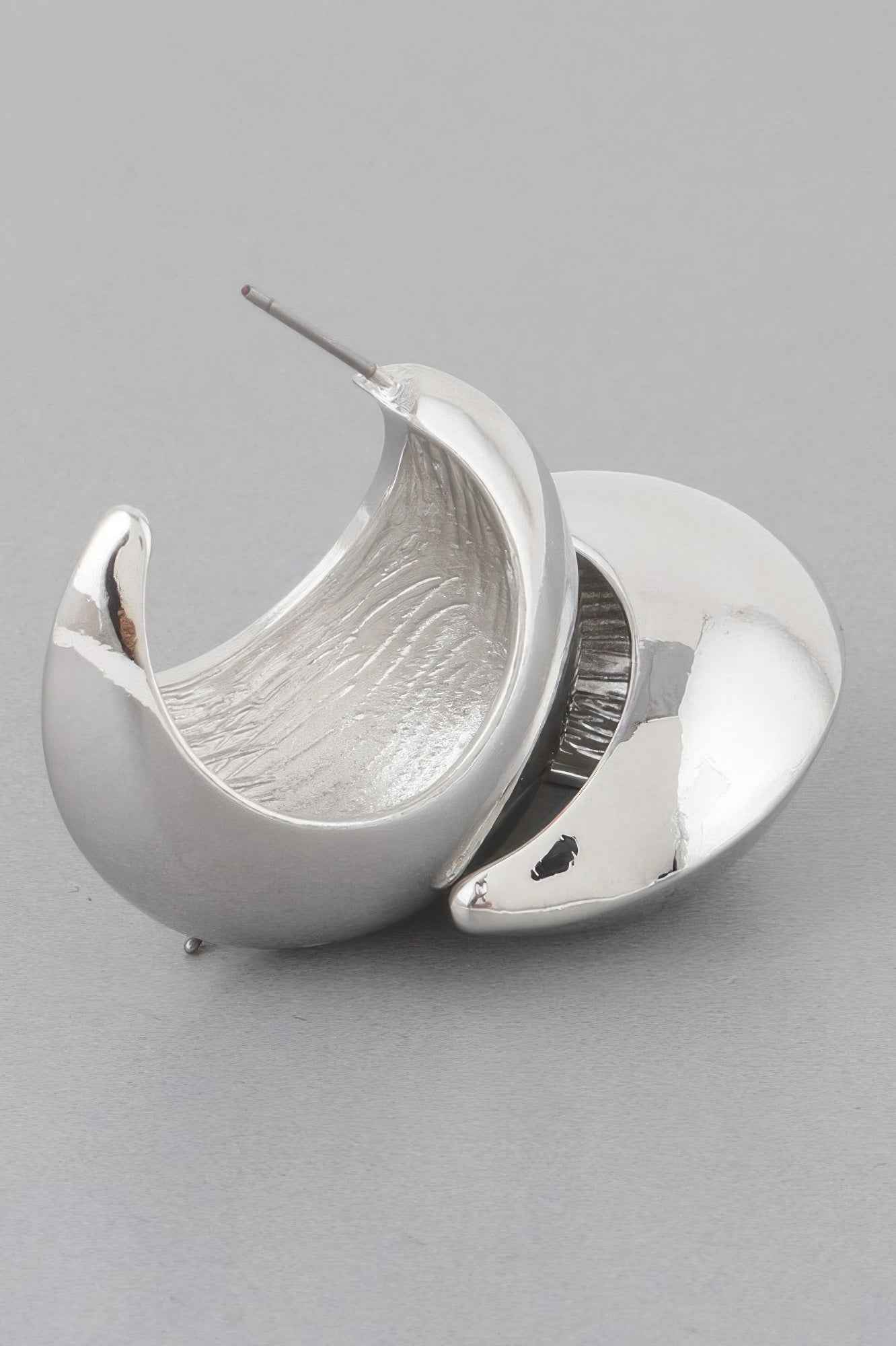 Crescent Moon Hoop Earrings