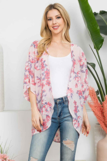 Flower Print Kimono