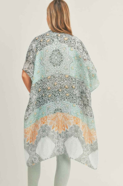 Allover Mixed Print Kimono