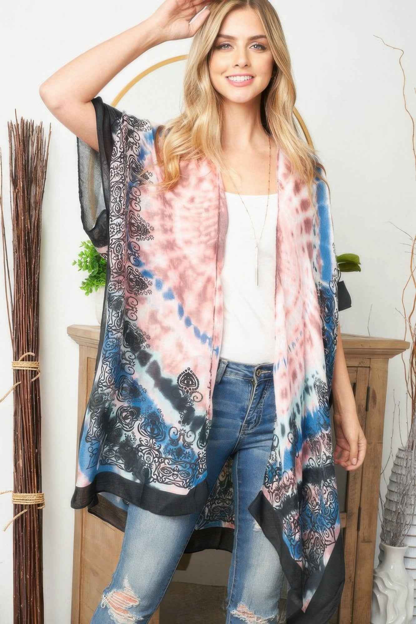 Tie Dye Boho Kimono
