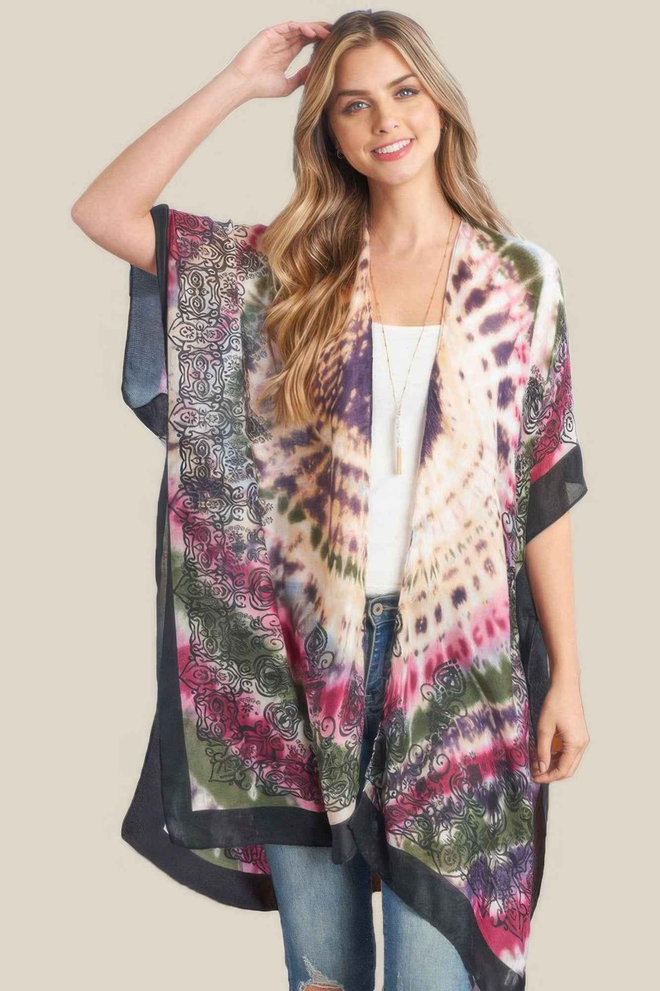 Tie Dye Boho Kimono