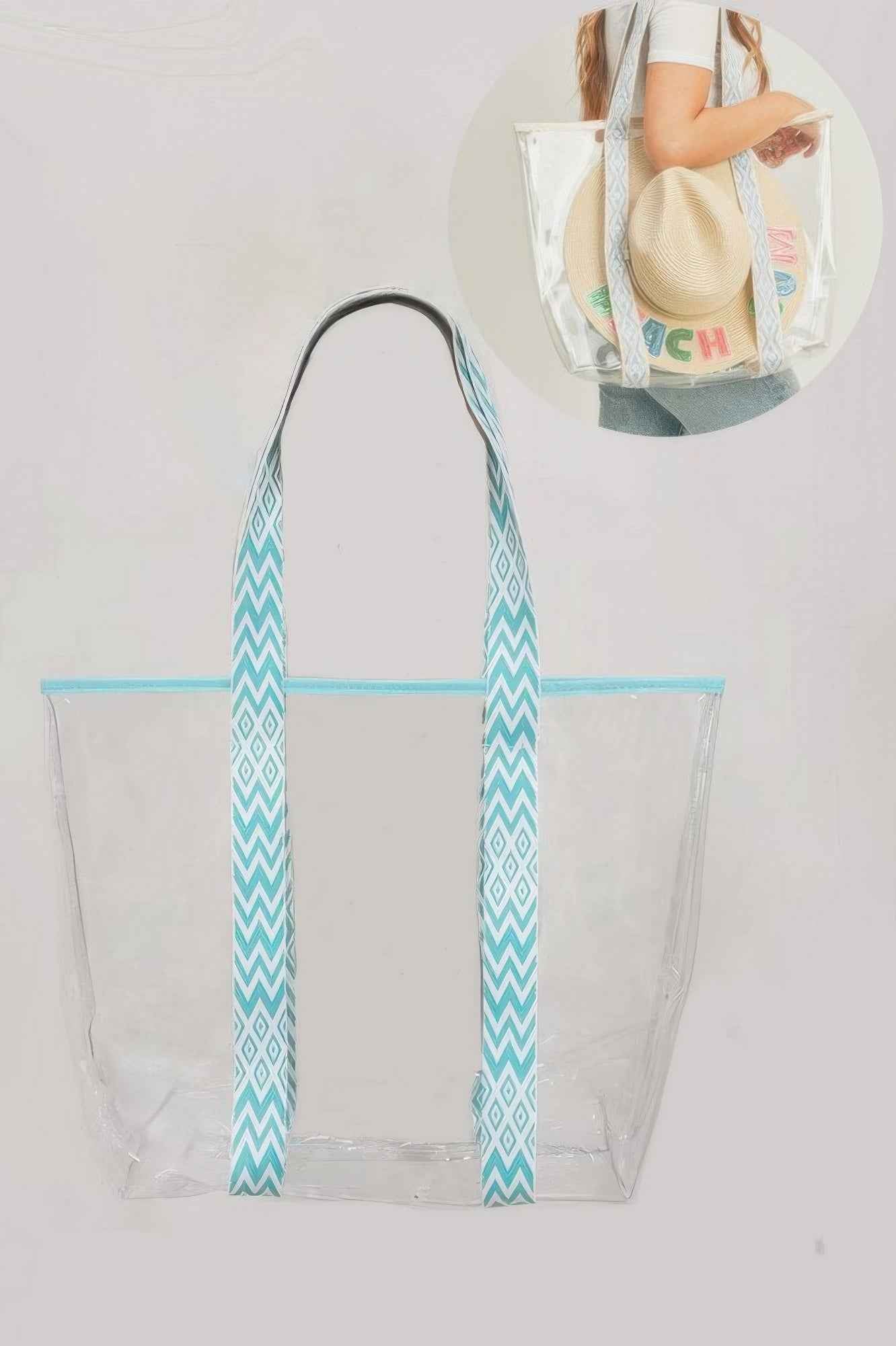 Hat Carrying Clear Tote Bag