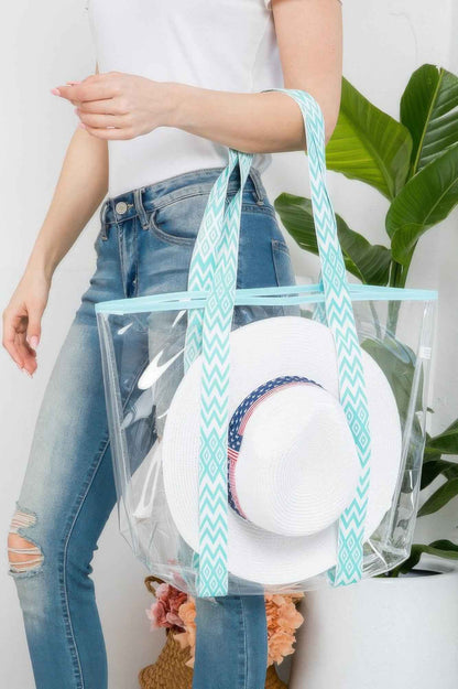 Hat Carrying Clear Tote Bag