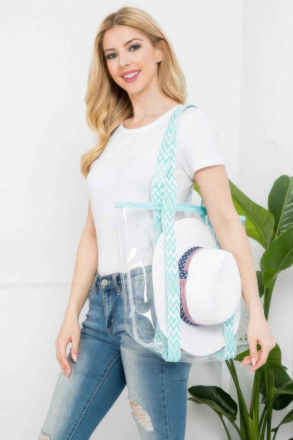 Hat Carrying Clear Tote Bag
