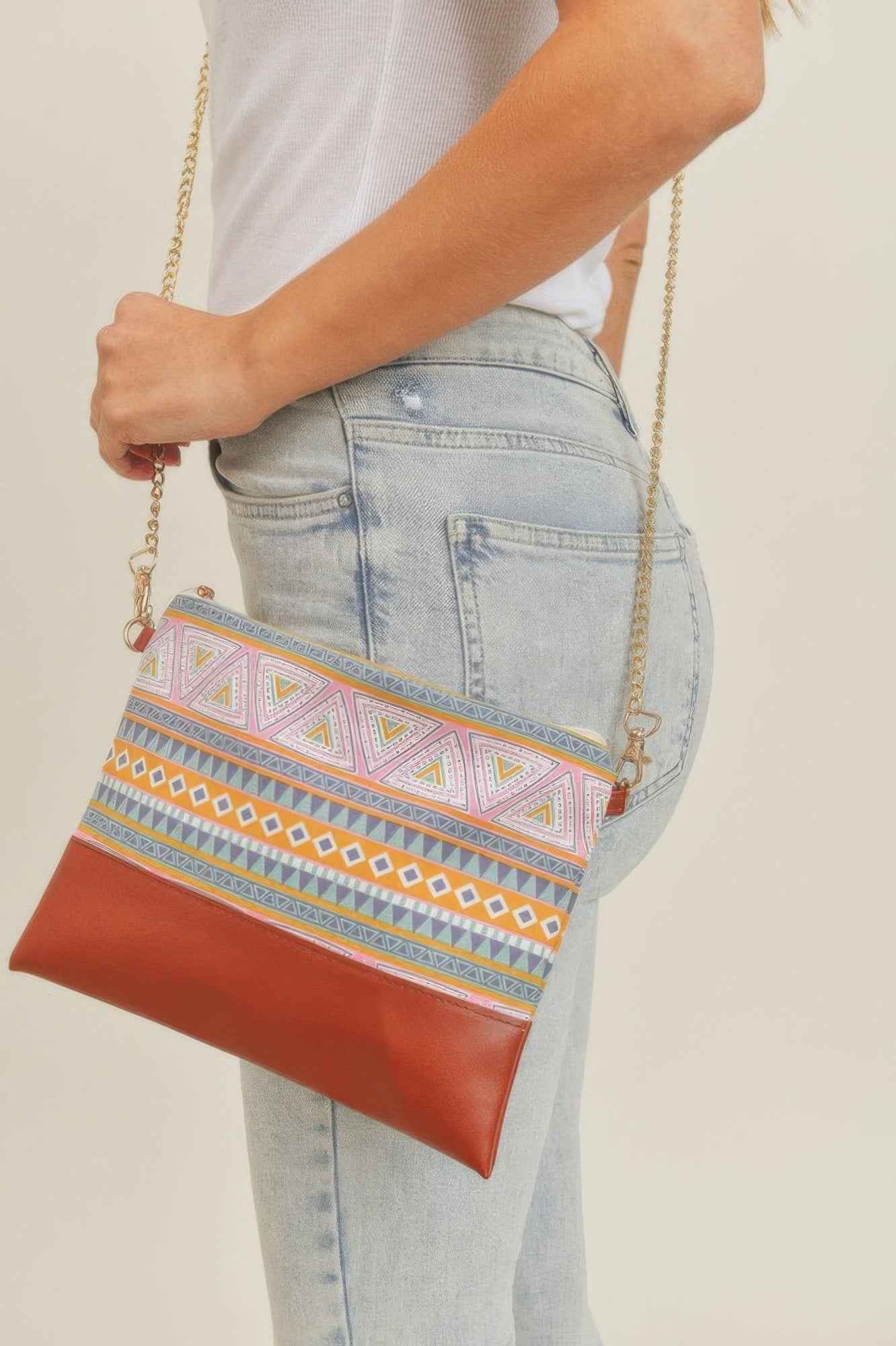 Aztec Crossbody & Wristlet Bag