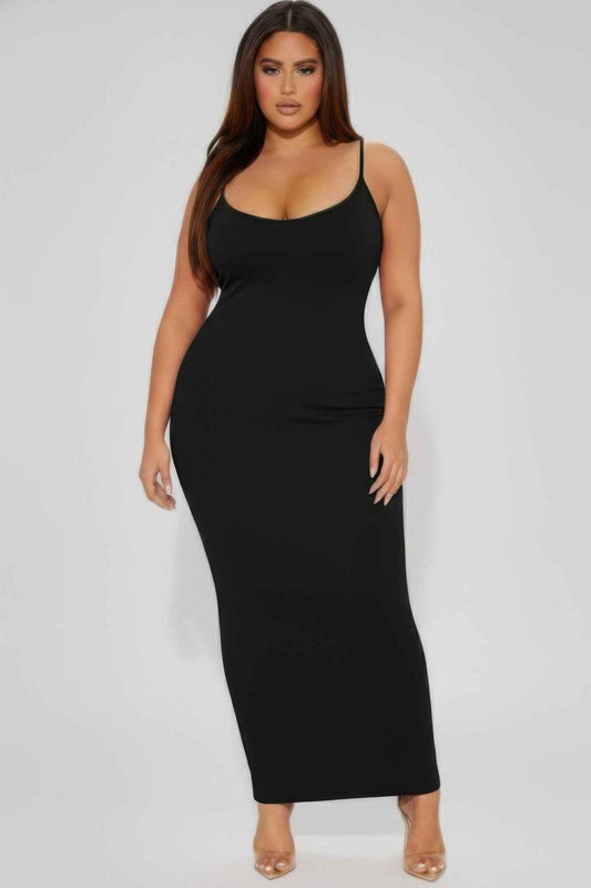 Plus Ribbed Mermaid Hem Cami Dress