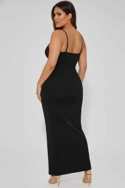 Plus Ribbed Mermaid Hem Cami Dress