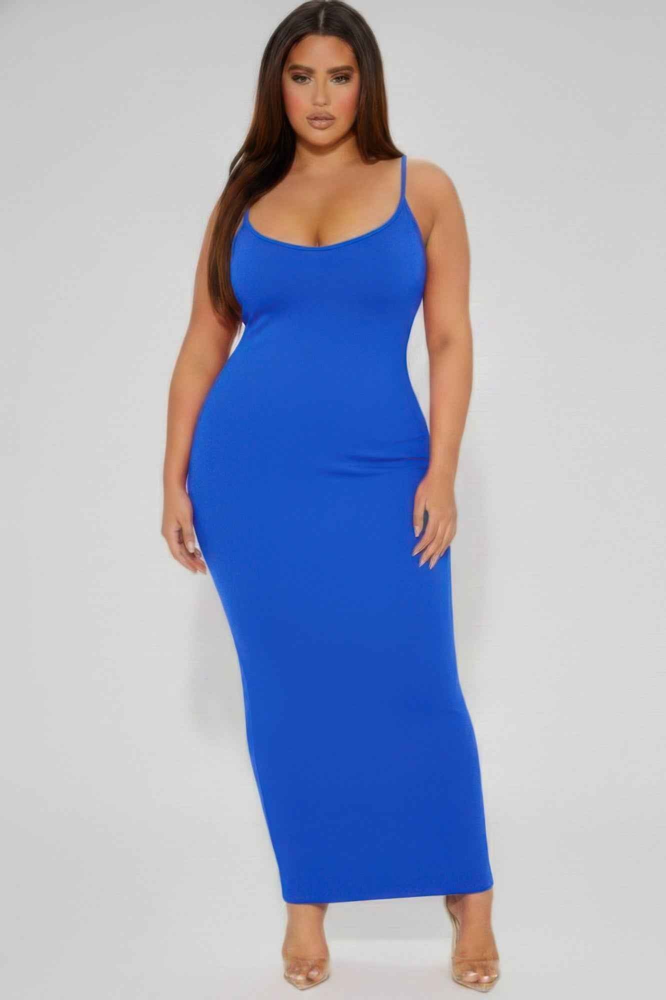 Plus Ribbed Mermaid Hem Cami Dress