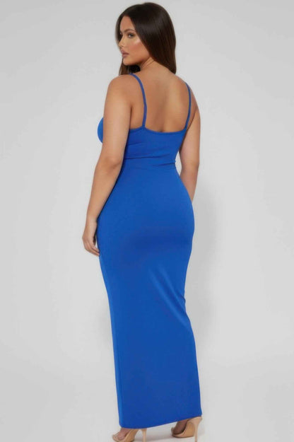 Plus Ribbed Mermaid Hem Cami Dress