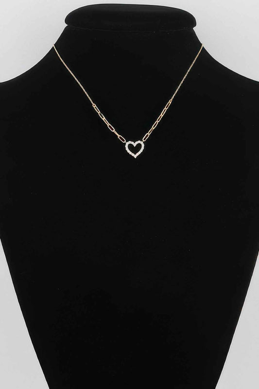 Paper Clip Heart Necklace