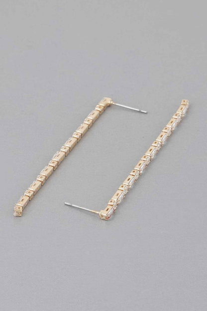 Rhinestone Pearl Drop Earrings
