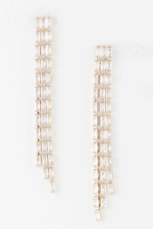 Rhinestone Tassle Earrings