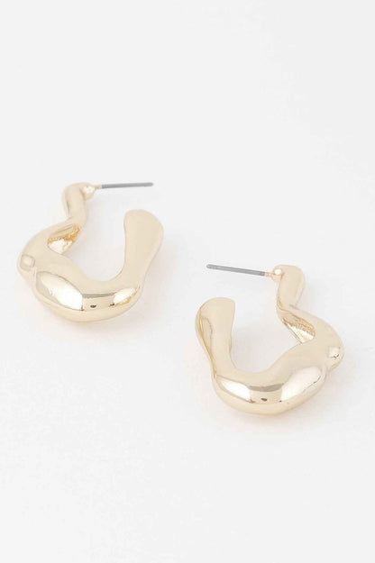 Molten Hoop Earrings