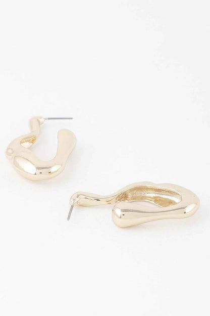 Molten Hoop Earrings