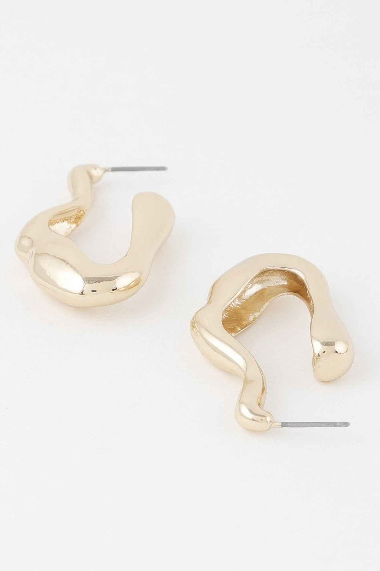 Molten Hoop Earrings