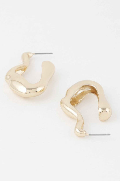 Molten Hoop Earrings
