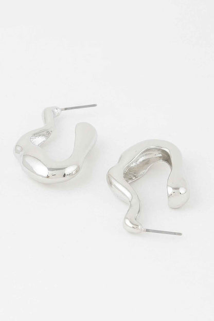 Molten Hoop Earrings