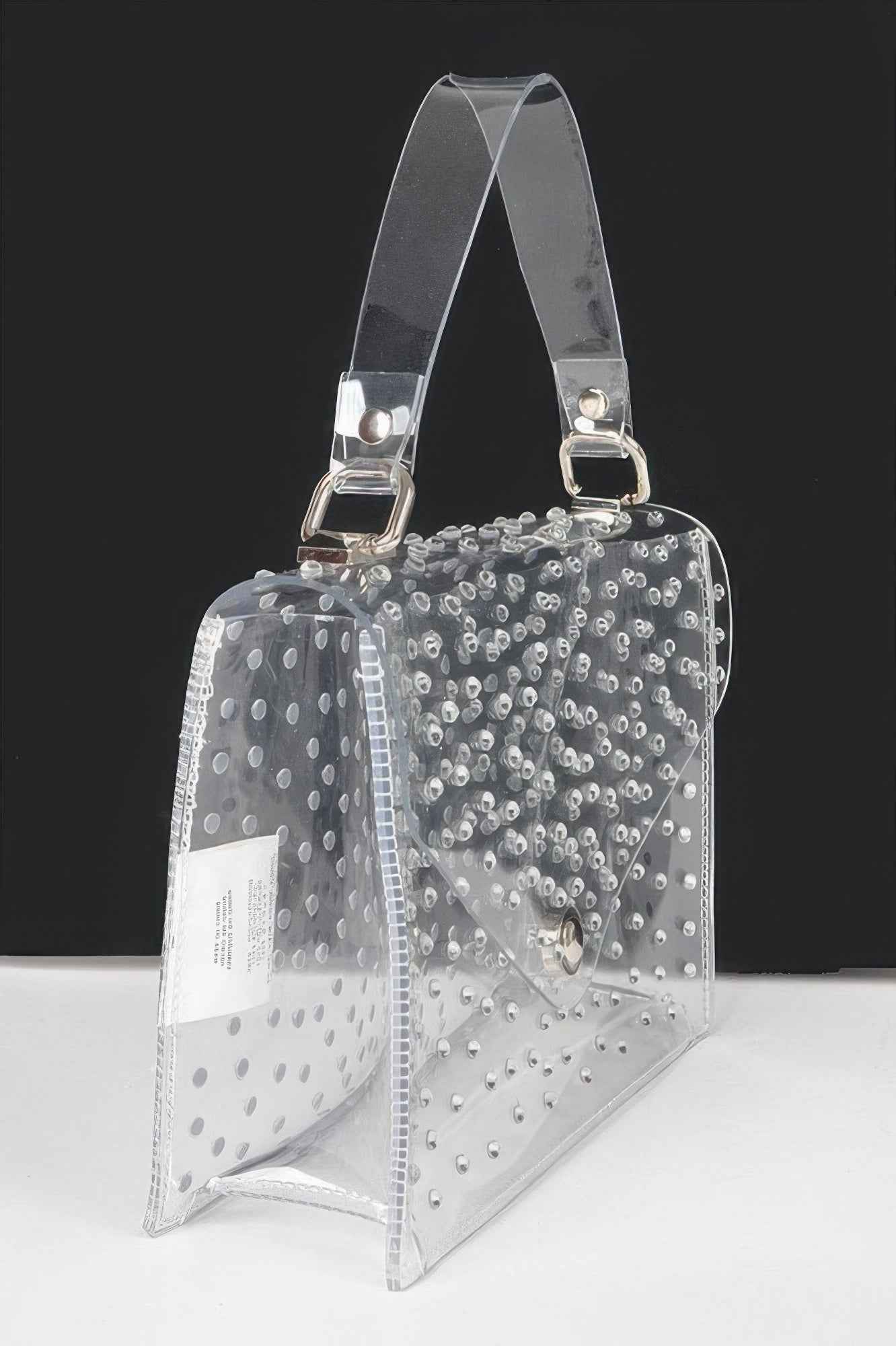 Rhinestone Hot Fix Clear Crossbody Bag