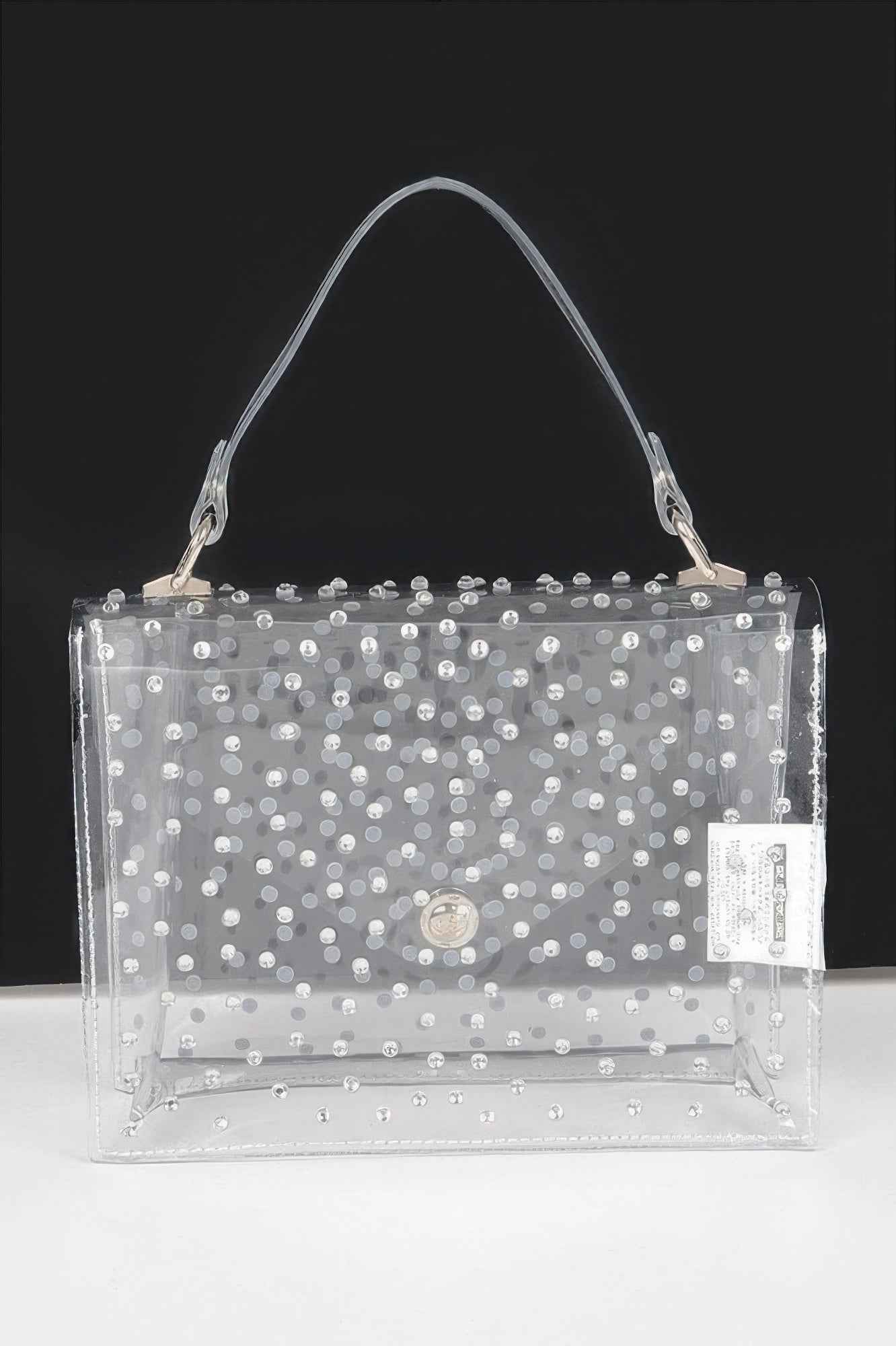 Rhinestone Hot Fix Clear Crossbody Bag