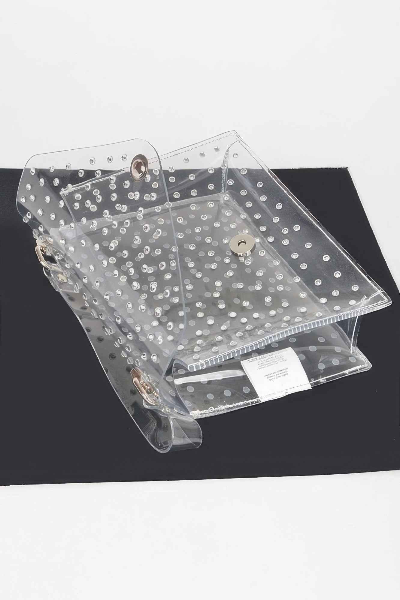 Rhinestone Hot Fix Clear Crossbody Bag