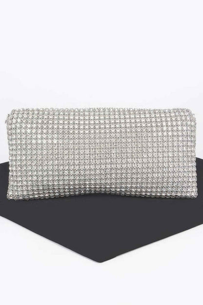 Rhinestone Fringe Clutch