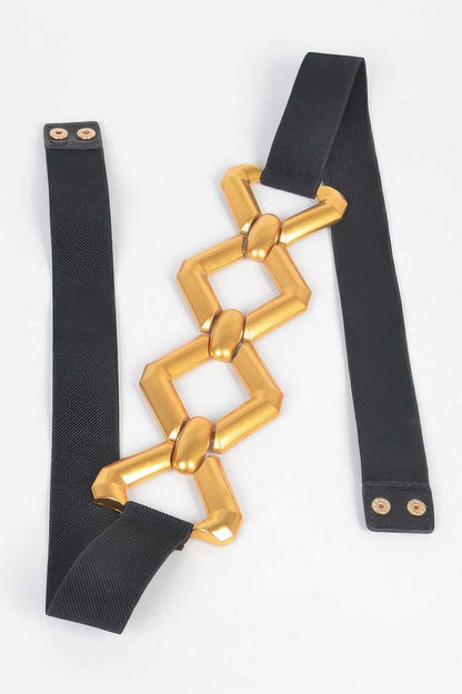 Multi Metal Buckle Elastic Plus Size Belt