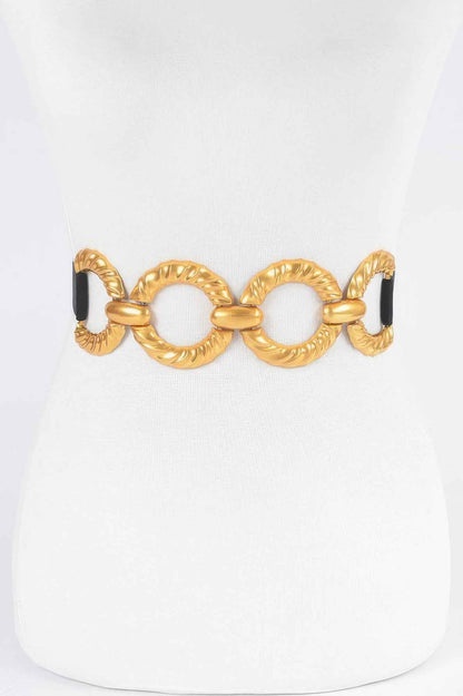 Multi Metal Buckle Elastic Plus Size Belt