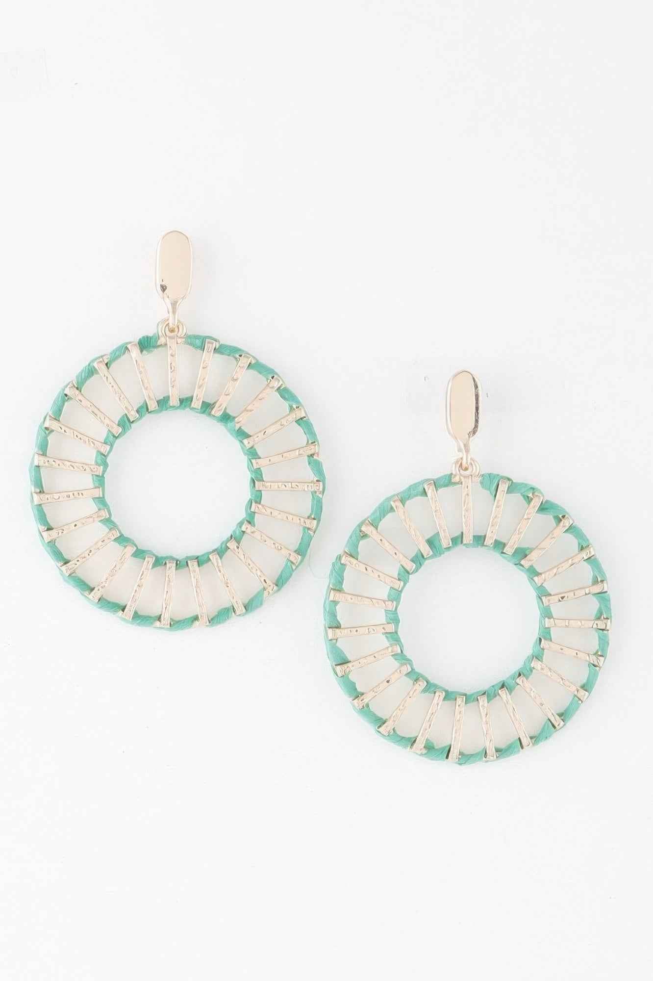 Twisted Weaved Disk Earrings