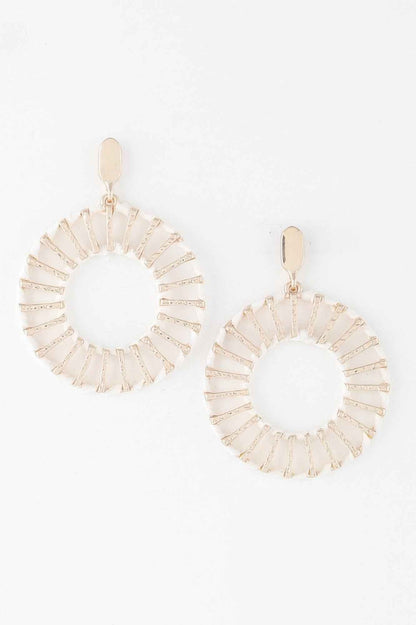 Twisted Weaved Disk Earrings
