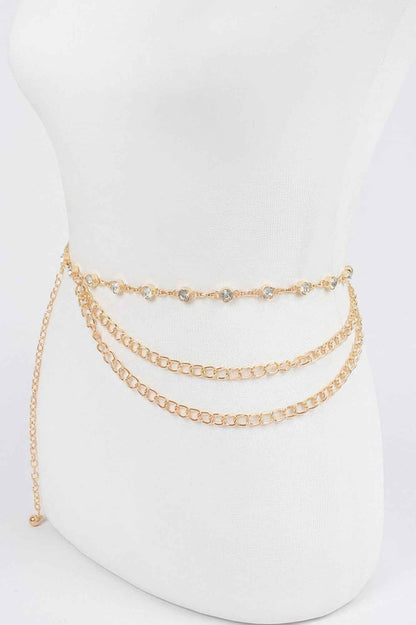 Stone Chain Layered Belt
