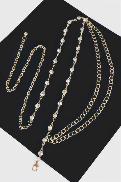 Stone Chain Layered Belt