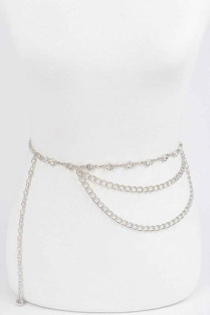 Stone Chain Layered Belt
