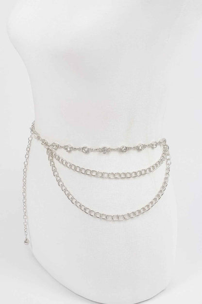 Stone Chain Layered Belt
