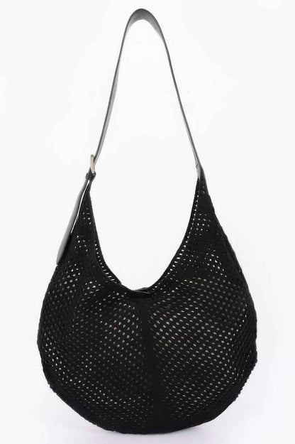 Mesh Crochet Shoulder With Pouch