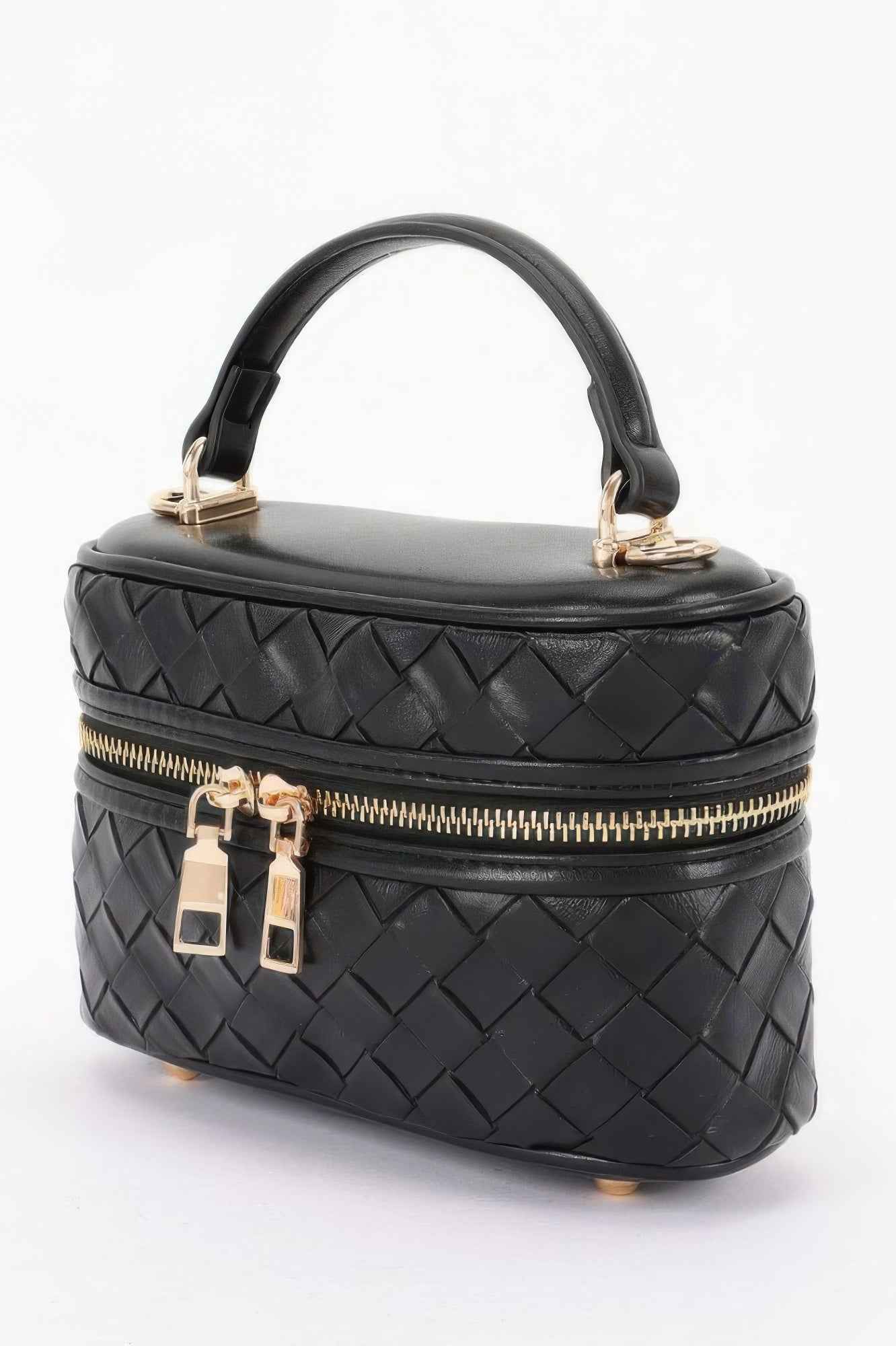 Embossed Vegan Leather Vanity Bag