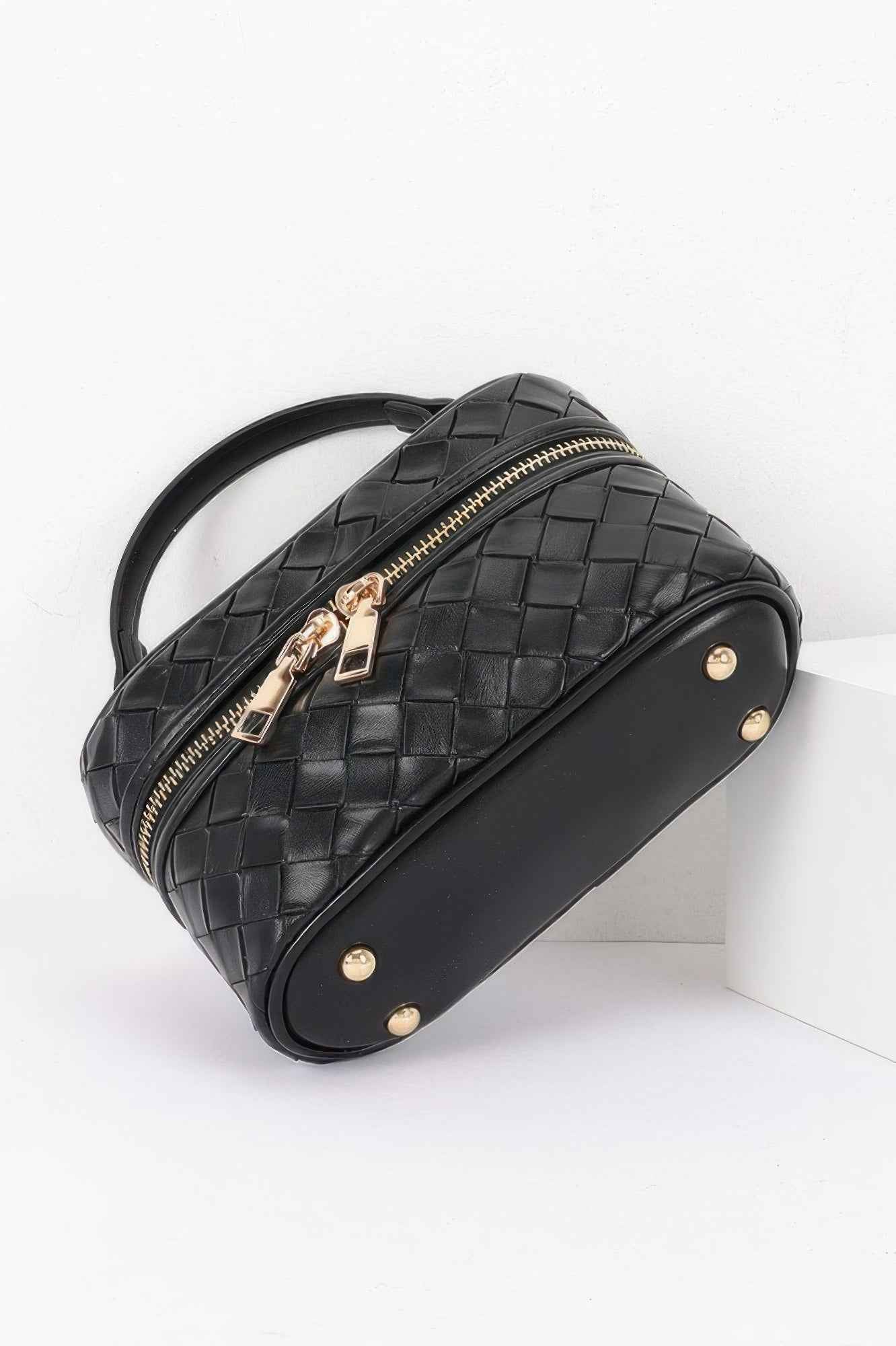 Embossed Vegan Leather Vanity Bag