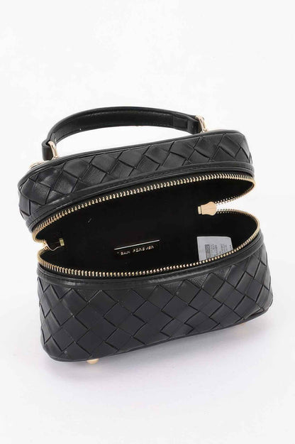 Embossed Vegan Leather Vanity Bag