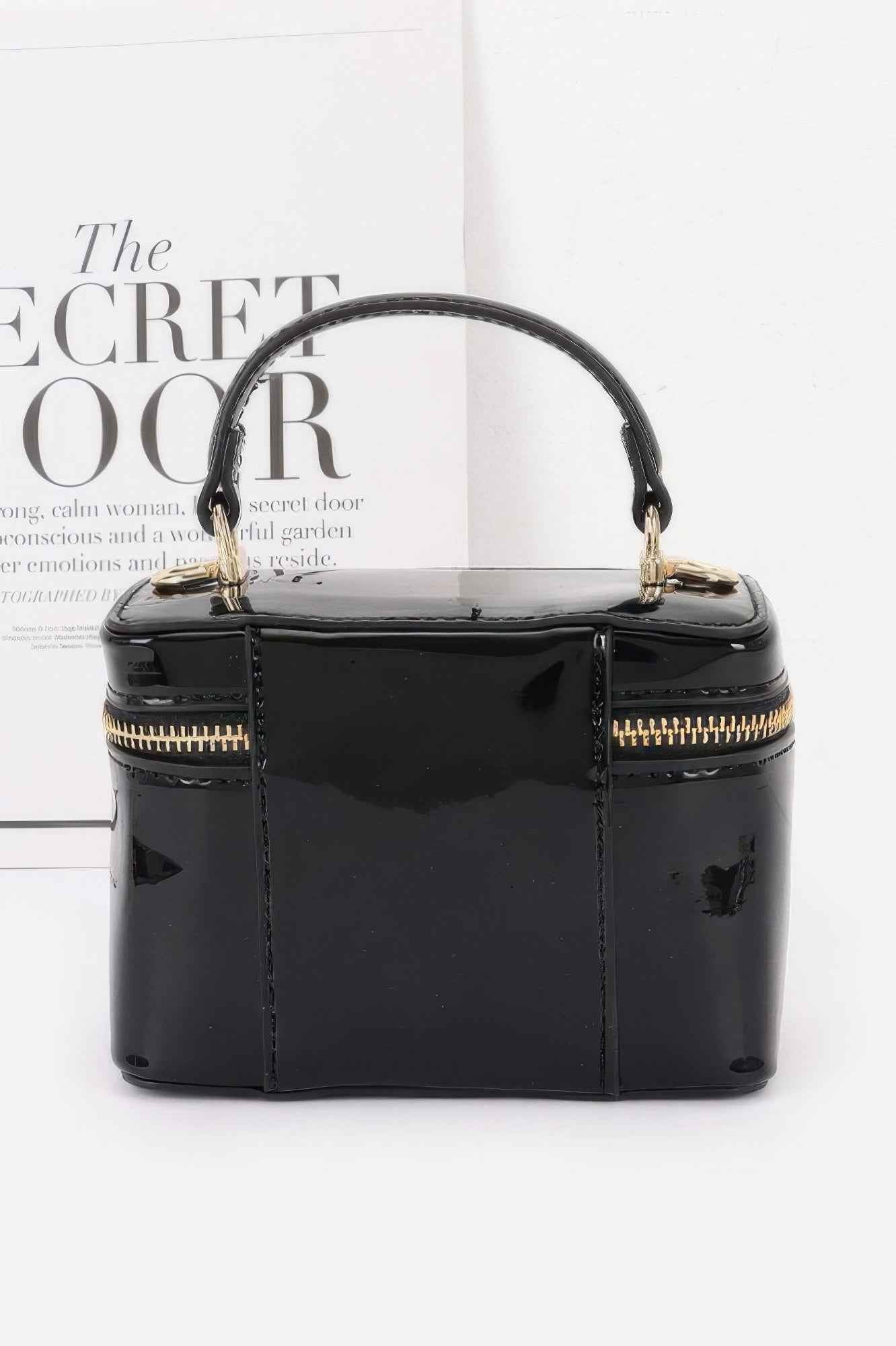 Patent Faux Leather Envelope Clutch