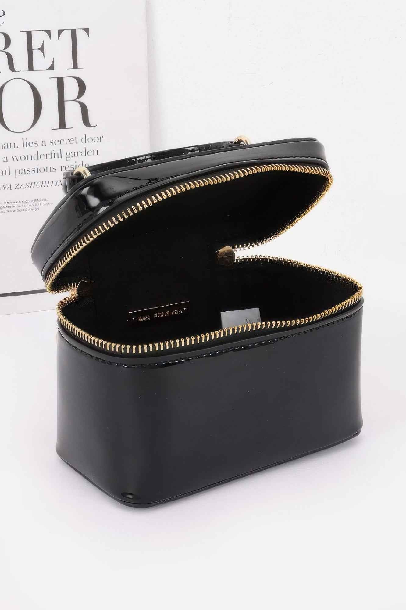 Patent Faux Leather Envelope Clutch