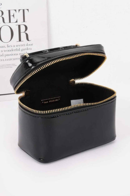 Patent Faux Leather Envelope Clutch