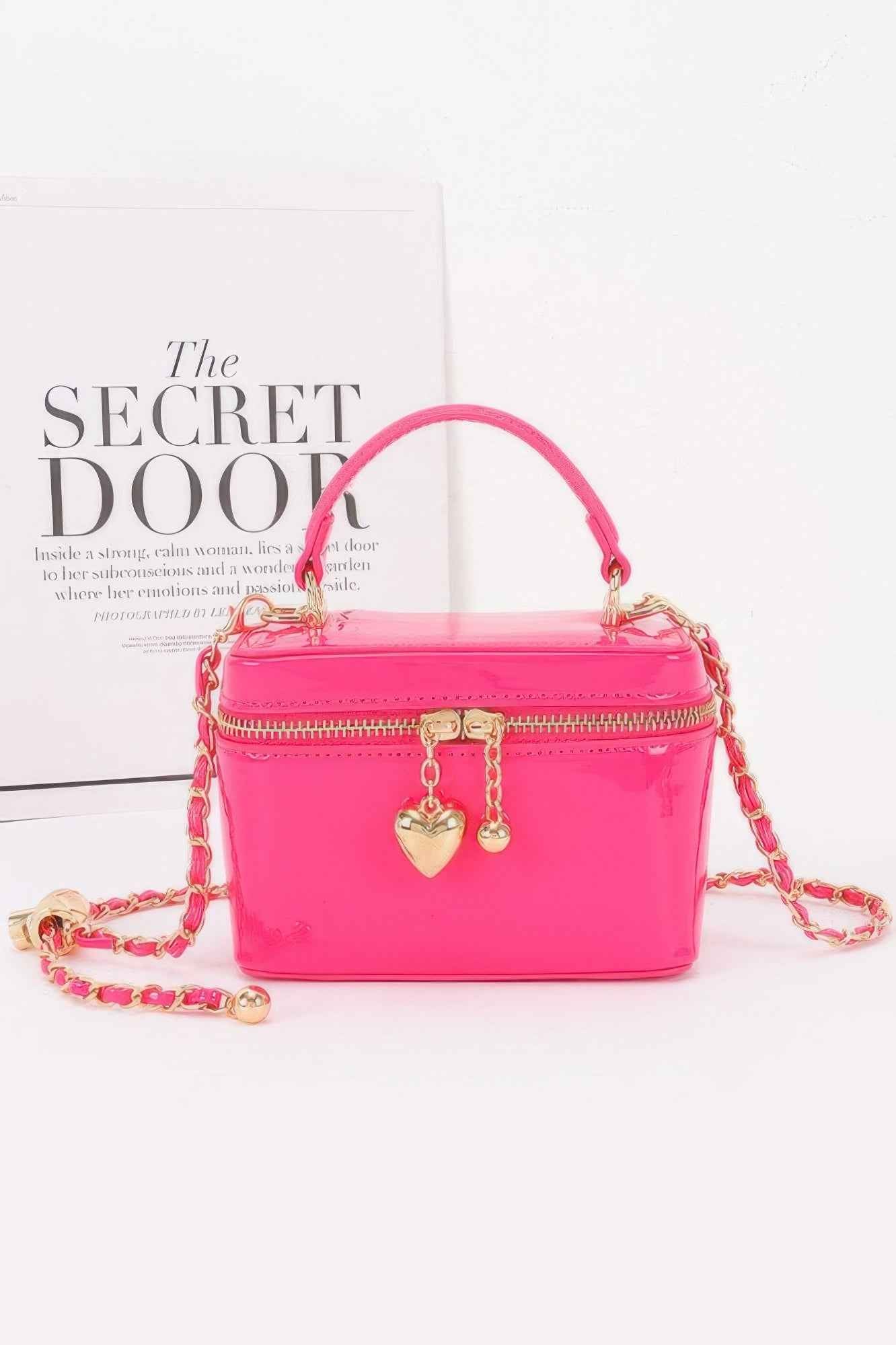 Patent Faux Leather Envelope Clutch