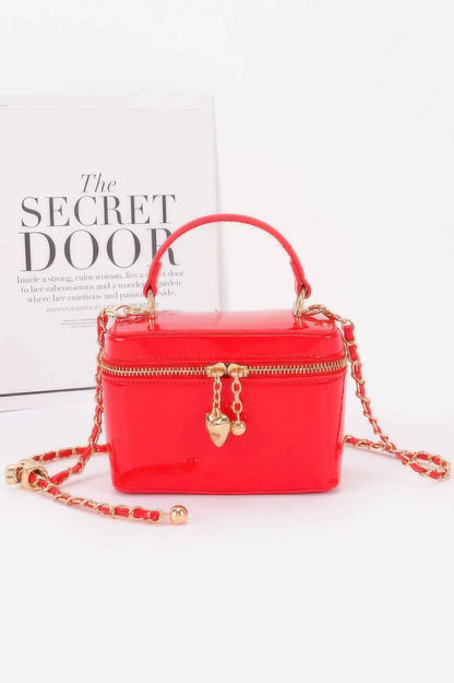 Patent Faux Leather Envelope Clutch