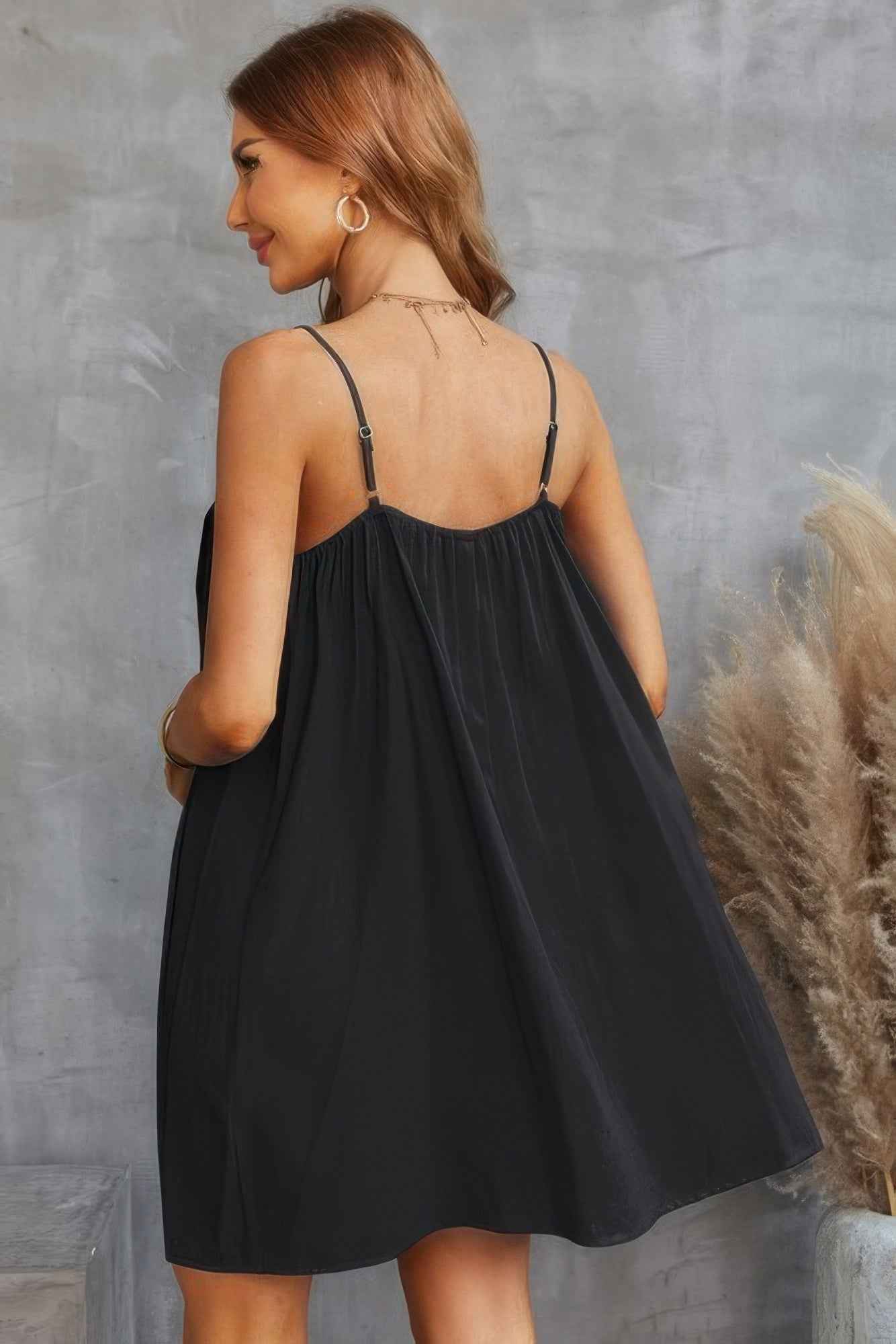 Sleeveless A Line Spaghetti Strap Dress