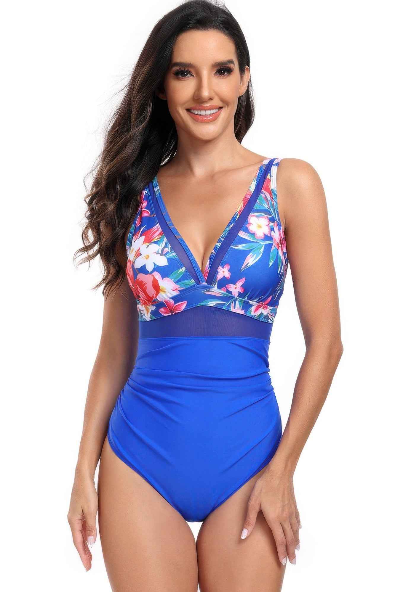 Printed Puff Sleeve Shirt With Line Pattern