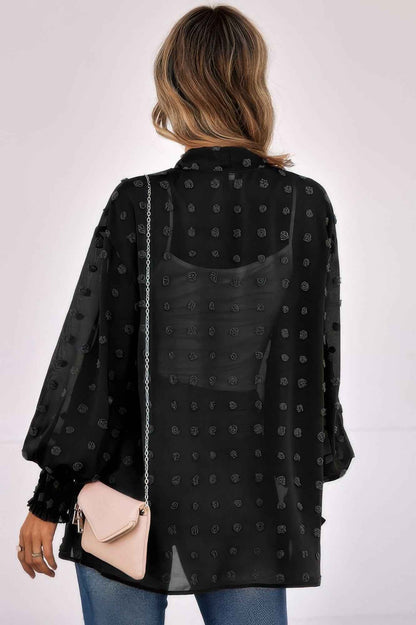 Polka Dot Kimono Loose Front Open Top