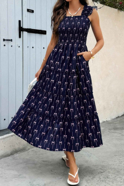 Round Neck Loose Fit Frill Trim Tee