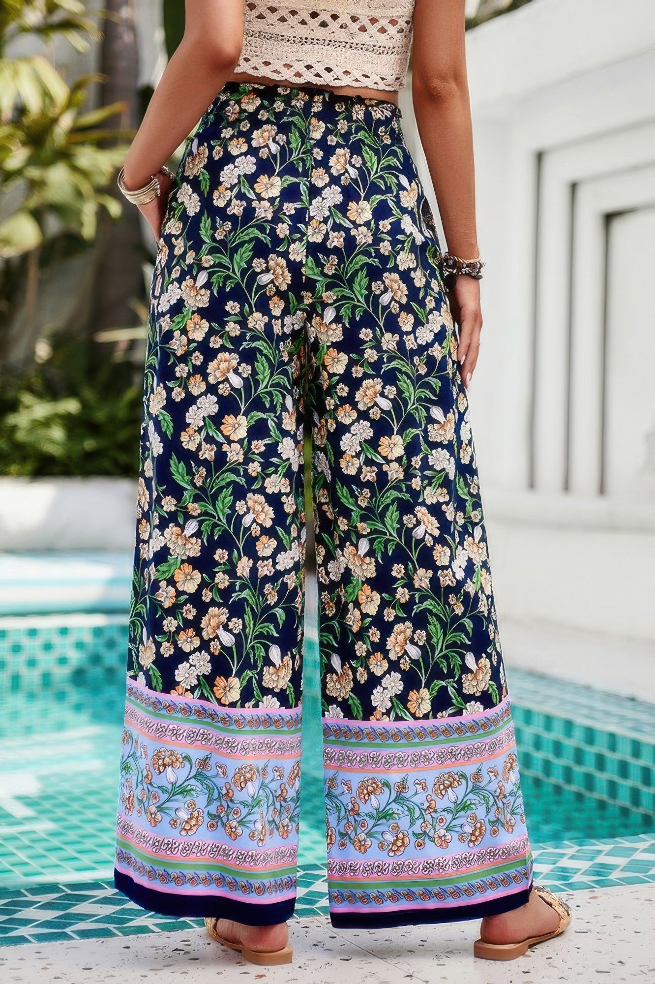 Floral Printed Loose High Waist Wide Leg Pant - It's a Girly Place