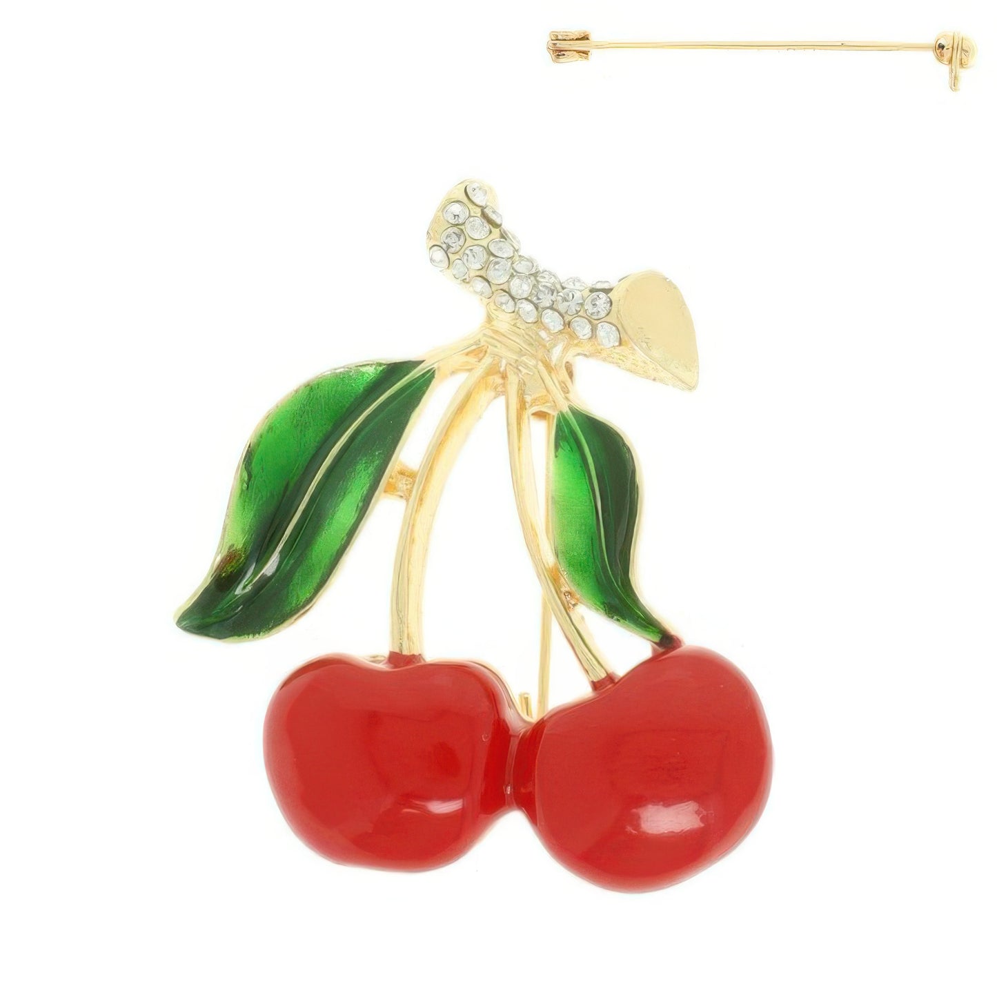 Cherry Resin Brooch Pin - It's a Girly Place